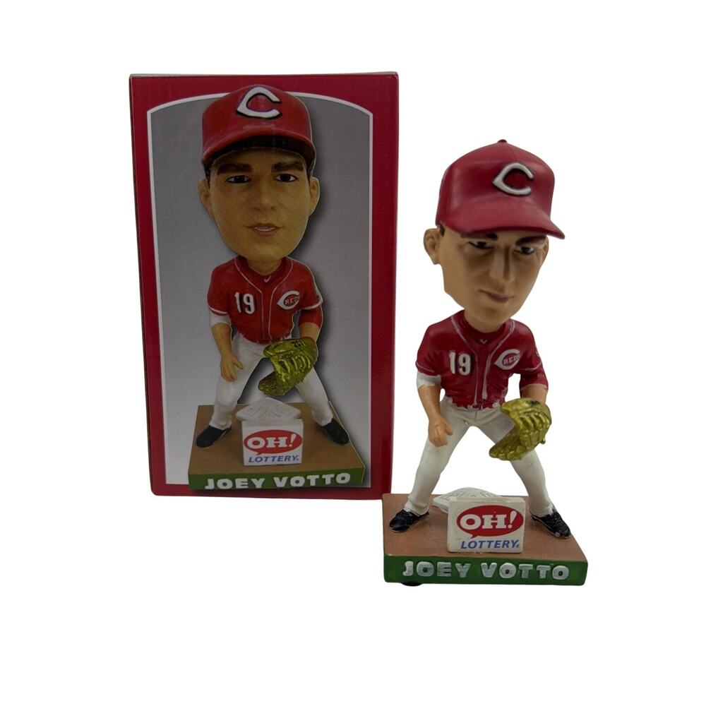 Joey Votto Cincinnati Reds 2012 Gold Glove Bobblehead Ohio Lottery SGA New NIB
